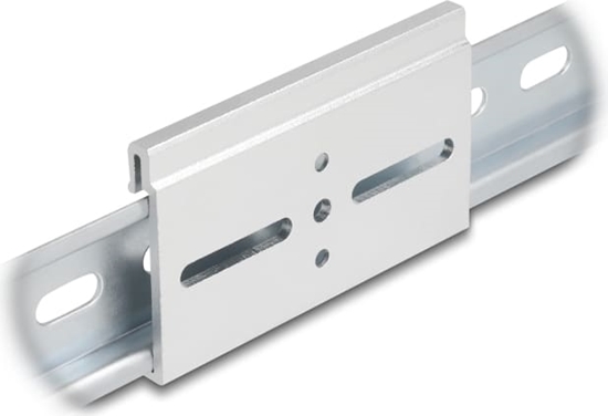 Picture of Delock Aluminium Mounting Clip for DIN Rail 80.0 x 47.8 mm silver