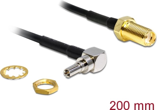 Picture of Delock Antenna adapter SMA jack bulkhead > CRC-9 90° plug 200 mm