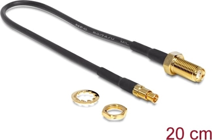 Picture of Delock Antenna adapter SMA jack bulkhead > TS-9 plug 200 mm