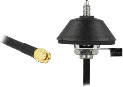 Picture of Delock Antenna base M6 with connection cable RG-58 C/U 3 m SMA plug black