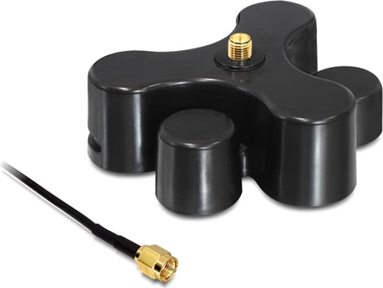 Picture of Delock Antenna base RP-SMA jack to RP-SMA plug with conncetion cable RG-174 1 m black