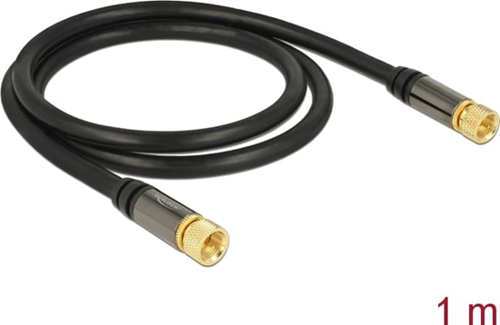 Picture of Delock Antenna cable F Plug > F Plug RG-6/U 1 m black