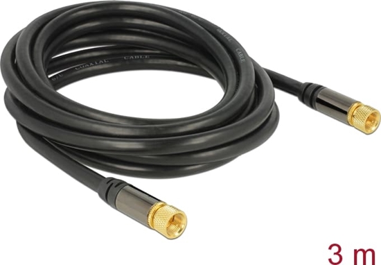 Picture of Delock Antenna cable F Plug > F Plug RG-6/U 3 m black