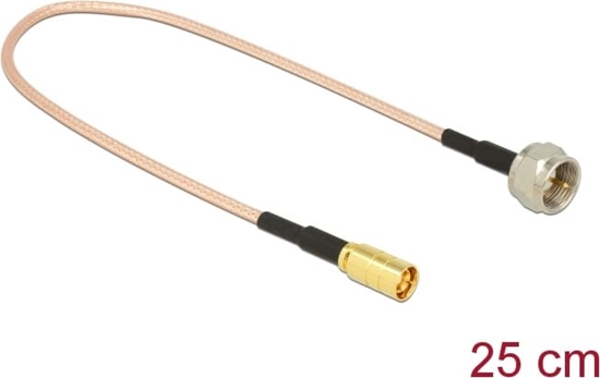 Picture of Delock Antenna Cable F plug to SMB plug RG-316 25 cm