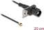 Изображение Delock Antenna Cable FAKRA A plug to MHF® I plug 1.13 - 20 cm 1 prepunched hole