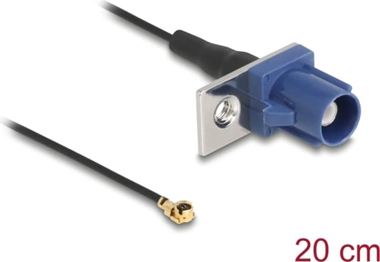 Picture of Delock Antenna Cable FAKRA C plug to MHF® I plug 1.13 - 20 cm 1 prepunched hole