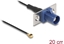 Picture of Delock Antenna Cable FAKRA C plug to MHF® I plug 1.13 - 20 cm 2 prepunched hole