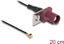 Изображение Delock Antenna Cable FAKRA D plug to MHF® I plug 1.13 - 20 cm 1 prepunched hole