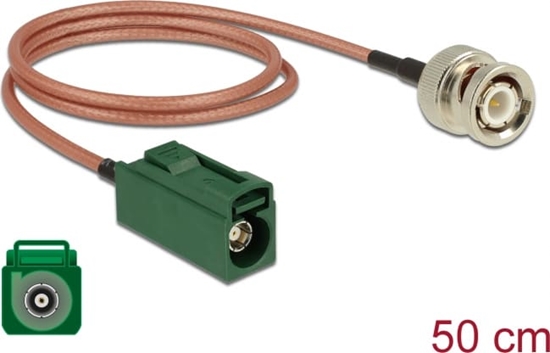 Picture of Delock Antenna Cable FAKRA E jack > BNC plug RG-316 50 cm
