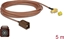 Изображение Delock Antenna Cable FAKRA F jack > SMA 90° jack bulkhead RG-316 5 m