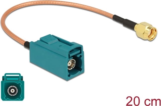 Picture of Delock Antenna Cable FAKRA Z jack > RP-SMA plug RG-316 20 cm
