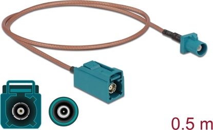 Picture of Delock Antenna Cable FAKRA Z plug > FAKRA Z jack RG-316 0.5 m