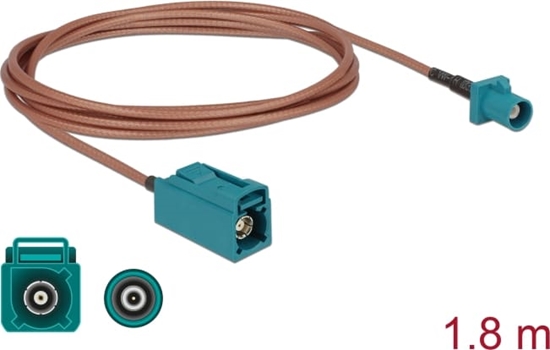 Picture of Delock Antenna Cable FAKRA Z plug > FAKRA Z jack RG-316 1.8 m