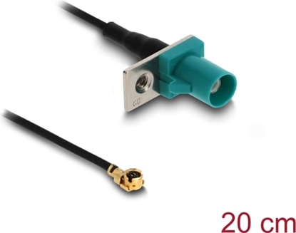 Picture of Delock Antenna Cable FAKRA Z plug to MHF® I plug 1.13 - 20 cm 2 prepunched hole