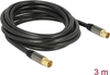 Picture of Delock Antenna Cable IEC Plug > IEC Jack RG-6/U 3 m black