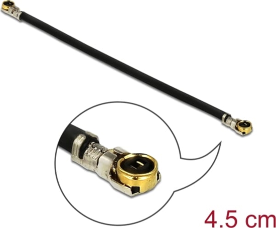 Picture of Delock Antenna Cable I-PEX Inc., MHF® 4L plug to I-PEX Inc., MHF® 4L plug 1.13 4.5 cm