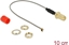 Изображение Delock Antenna Cable RP-SMA jack bulkhead ferrite core to I-PEX Inc., MHF® I plug 1.13 10 cm thread length 10 mm