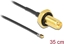 Picture of Delock Antenna Cable RP-SMA jack bulkhead to I-PEX Inc., MHF® 4L LK plug 1.37 35 cm thread length 10 mm splash proof