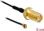 Picture of Delock Antenna Cable RP-SMA jack bulkhead to I-PEX Inc., MHF® I plug 1.13 5 cm thread length 10 mm
