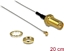 Picture of Delock Antenna Cable RP-SMA jack bulkhead to I-PEX Inc., MHF® I plug 1.37 20 cm, thread length 10 mm