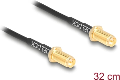 Picture of Delock Antenna Cable RP-SMA jack bulkhead to RP-SMA jack bulkhead RG-174 32 cm