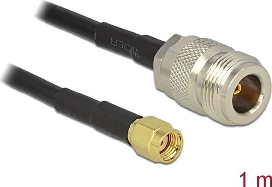 Picture of Delock Antenna cable RP-SMA plug > N jack LMR195 1m