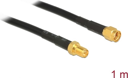 Picture of Delock Antenna Cable RP-SMA plug > RP-SMA jack CFD/RF200 1 m low loss