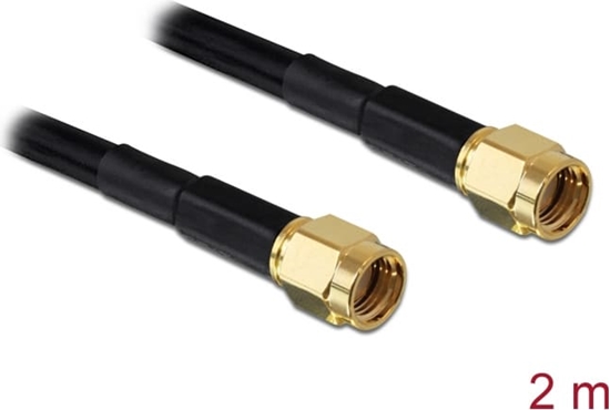 Picture of Delock Antenna Cable RP-SMA Plug > RP-SMA Plug LMR/RF195 2 m