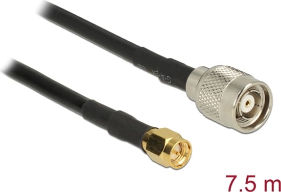 Picture of Delock Antenna Cable RP-TNC plug > SMA plug RG-58 C/U 7.5 m