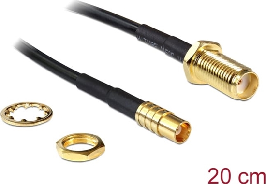 Picture of Delock Antenna Cable SMA Jack > MCX Jack 200 mm