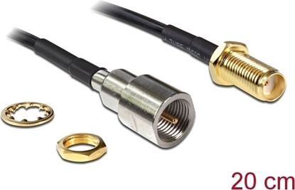 Picture of Delock Antenna Cable SMA Jack Bulkhead > FME Plug 200 mm