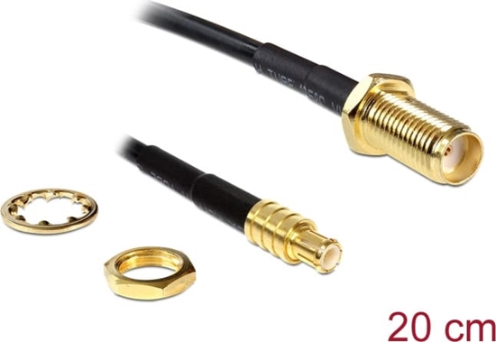 Picture of Delock Antenna cable SMA jack bulkhead > MCX plug 200 mm