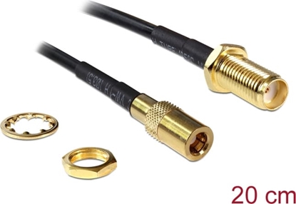 Picture of Delock Antenna Cable SMA Jack Bulkhead > SMB Plug 200 mm