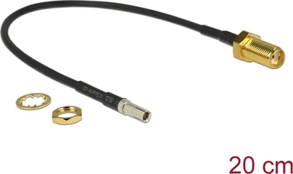Picture of Delock Antenna Cable SMA jack bulkhead > TS-9 plug RG-174 20 cm black