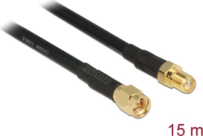 Picture of Delock Antenna Cable SMA plug > SMA jack CFD/RF200 15 m low loss