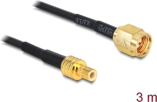 Picture of Delock Antenna Cable SMA Plug > SMB Jack RG-174 3 m
