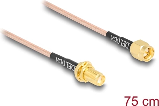 Picture of Delock Antenna Cable SMA plug to SMA jack bulkhead RG-316 75 cm