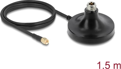 Picture of Delock Antenna Magnetic Base 1 x N jack to 1 x SMA plug ULA100 1 m outdoor black