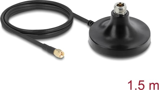Picture of Delock Antenna Magnetic Base 1 x N jack to 1 x SMA plug ULA100 1 m outdoor black
