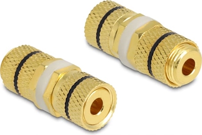 Picture of Delock Audio Adapter binding post to binding post for installation, black ring