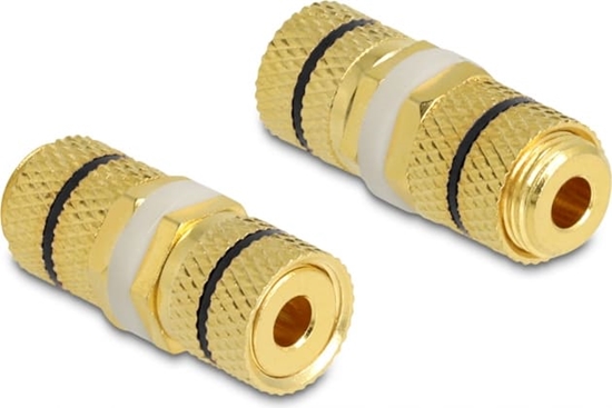 Picture of Delock Audio Adapter binding post to binding post for installation, black ring