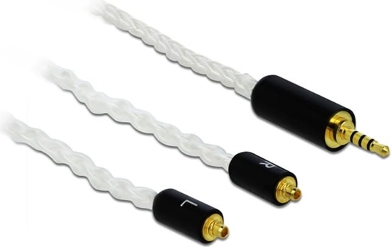 Picture of Delock Audio Cable 2.5 mm 4 pin stereo jack male to 2 x MMCX male 1.20 m