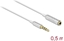 Изображение Delock Audio Extension Cable Stereo Jack 3.5 mm 4 pin male to female Ultra Slim 0.5 m white