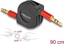 Picture of Delock Audio Retractable Cable 3.5 mm 3 Pin Stereo jack male to male 90 cm