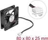 Picture of Delock Axial Fan 12 V DC, 80 x 80 x 25 mm black