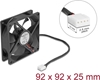 Picture of Delock Axial Fan 12 V DC, 92 x 92 x 25 mm black