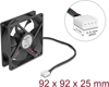 Picture of Delock Axial Fan 24 V DC, 92 x 92 x 25 mm black