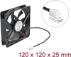 Picture of Delock Axial Fan 5 V DC, 120 x 120 x 25 mm black
