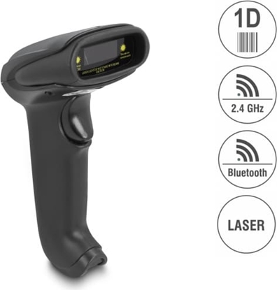 Picture of Delock Barcode Scanner 1D Laser for 2.4 GHz, Bluetooth or USB