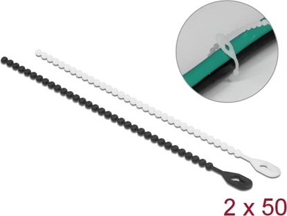 Picture of Delock Beaded Cable Tie reusable L 120 x W 3.6 mm 100 pieces